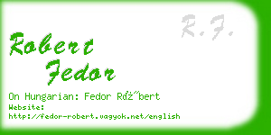 robert fedor business card